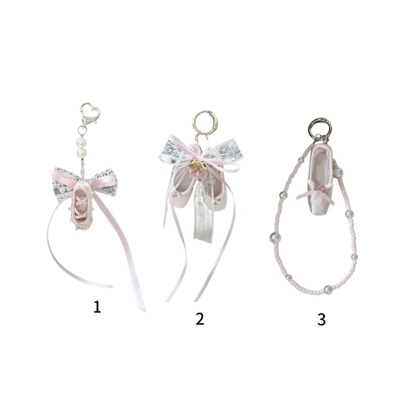 Charm Ballet Key Holder Accessory Multipurpose with Sturdy Ribbon Detail Fashion Accessory for Trendy Women Ladies