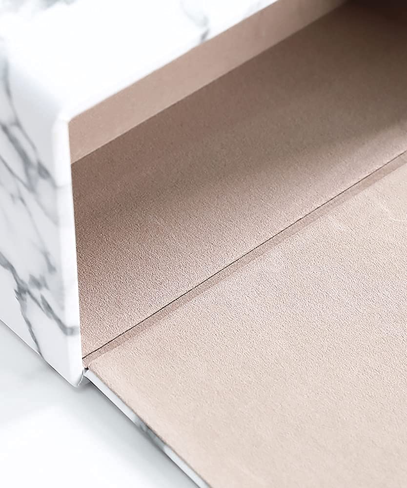 VIEAURA Tissue Case, Marble Pattern PU Leather, Stylish Interior Item