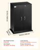 Media Storage Cabinet, 4-Tier DVD Shelf Organizer, 610 X 368 X 846 Mm Multimedia Storage Organizer for CDs, DVDs, Books, Games, CD Shelf for Living