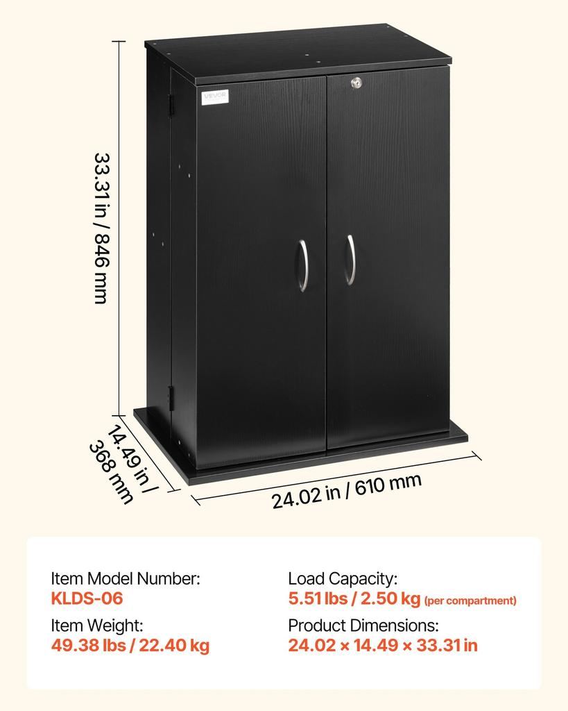 Media Storage Cabinet, 4-Tier DVD Shelf Organizer, 610 X 368 X 846 Mm Multimedia Storage Organizer for CDs, DVDs, Books, Games, CD Shelf for Living
