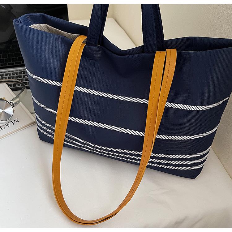 Women's Striped Canvas Shoulder Bag - 2025 Fashion Style, Original Design, Casual Crossbody Handbag