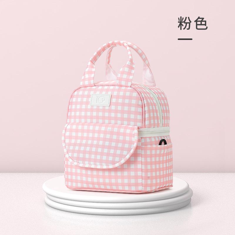 Mother Baby Outing Mommy Bag Fashionable Plaid Tarp Bag Aluminum Foil Ice Bag Breast Milk Storage Mommy Handbag
