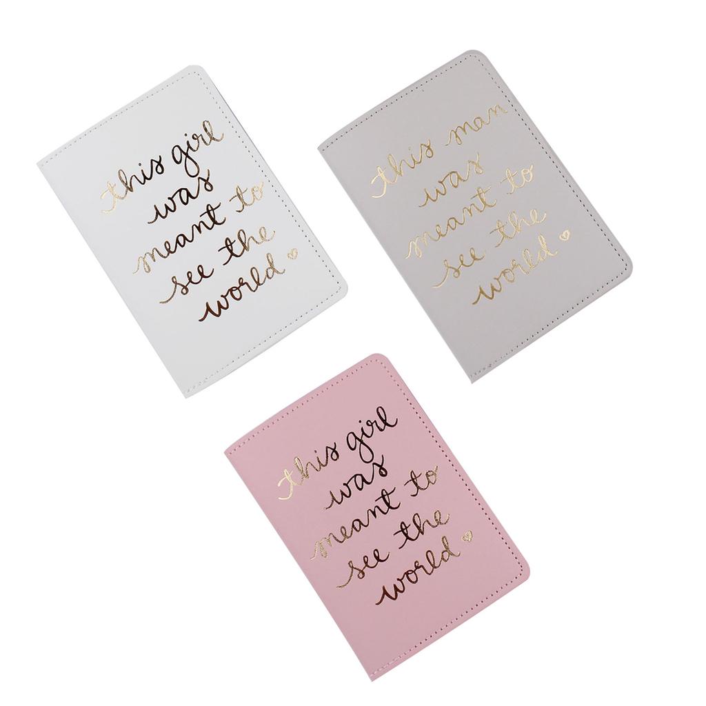 Lover Couple Passport Cover Holder Hot Stamping Letters for Women Men Travel Fashion Weddings Gift