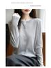 Women's 2025 Autumn/Winter Round Neck Two-Piece Look Wool Knit Long Sleeve Versatile Pullover Sweater Top