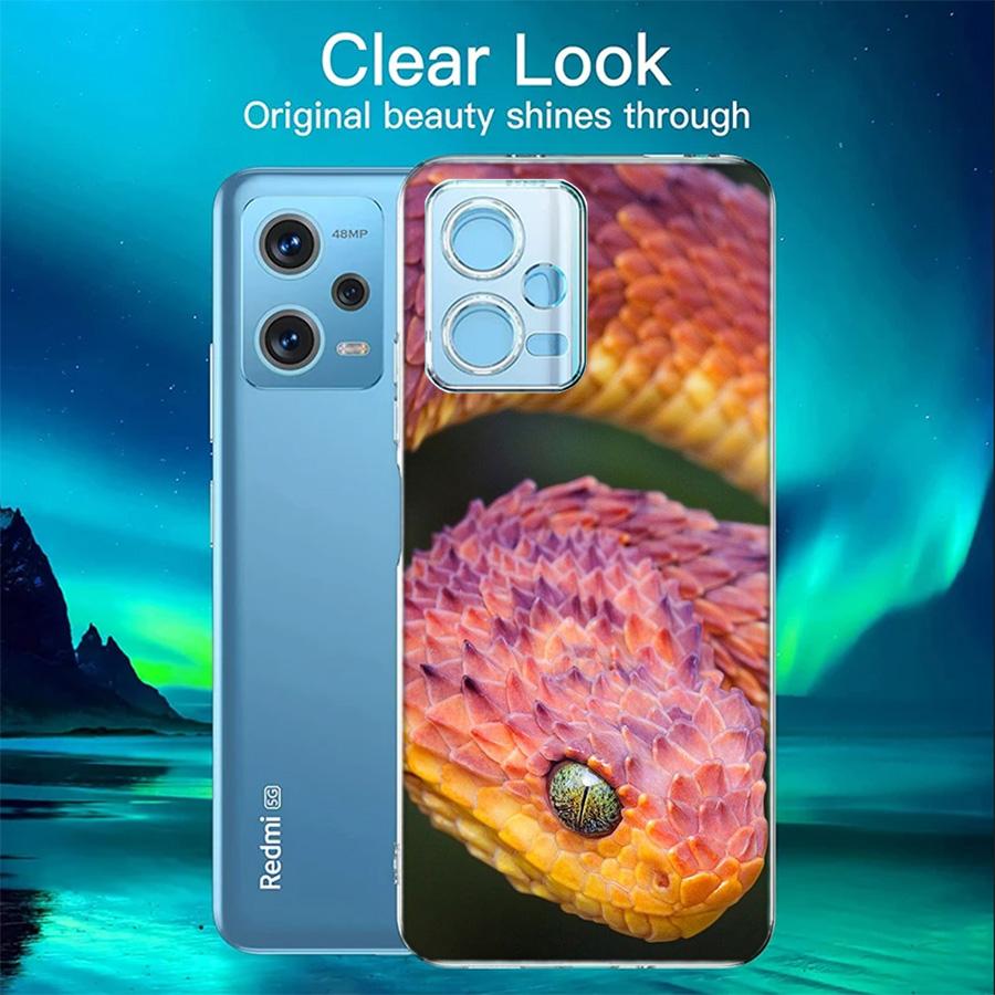 Forest Vipers And Pythons Phone Case For Redmi 12 13C 12C 15C 9 10 10C Note 13 Pro Plus 14 15 Pro 9T 9C 9A TPU Soft Cover Clear