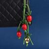 Minimalist Strawberries And Raspberries Keychain With Alloy Material For Bag Decor In Winter