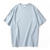 T-shirt da uomo estiva in puro cotone tinta unita casual girocollo top t-shirt sottile allentata traspirante coppia a maniche corte