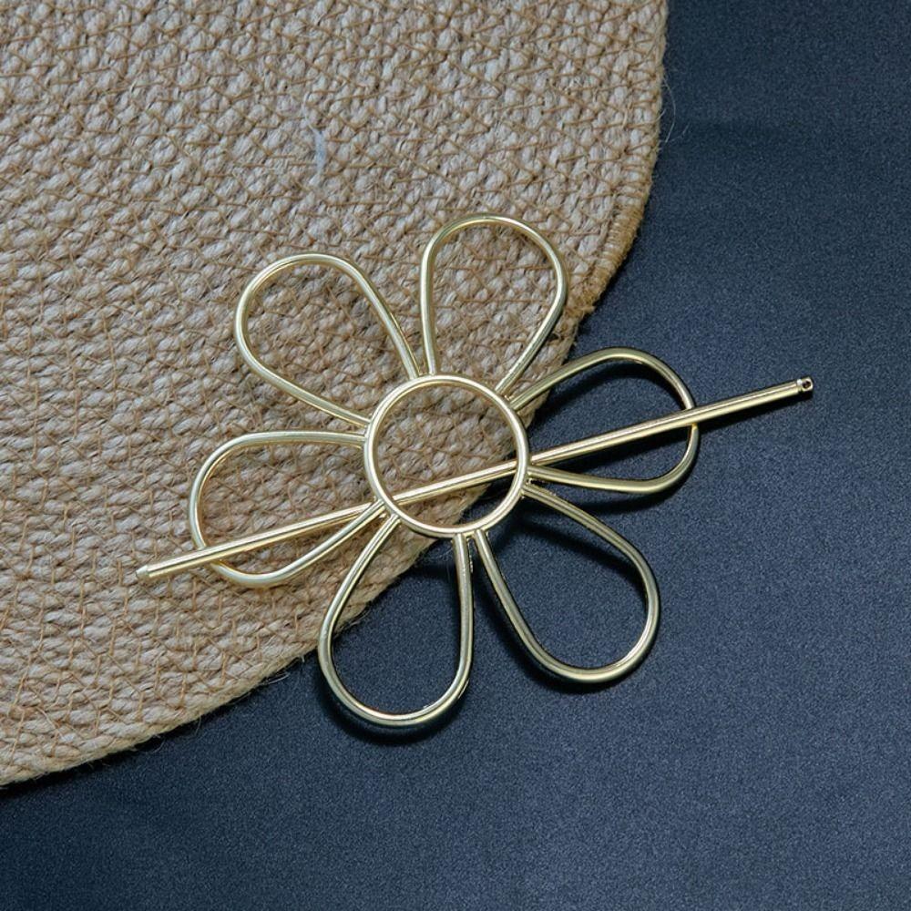 Metall-Haarstab Blütenform Haarschmuck Elegante Haarnadel Tägliche Anwendung