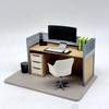 Realistic Office Scene Model Filing Cabinet Desk Chair Set Mini Dollhouse Work Decor Home Office Ornament Aesthetic Room Decor