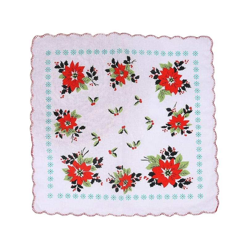 Soft Printed Cotton Handkerchief For Women and Girls Quick Drying Multipurpose Accessory Floral Handkerchiefs