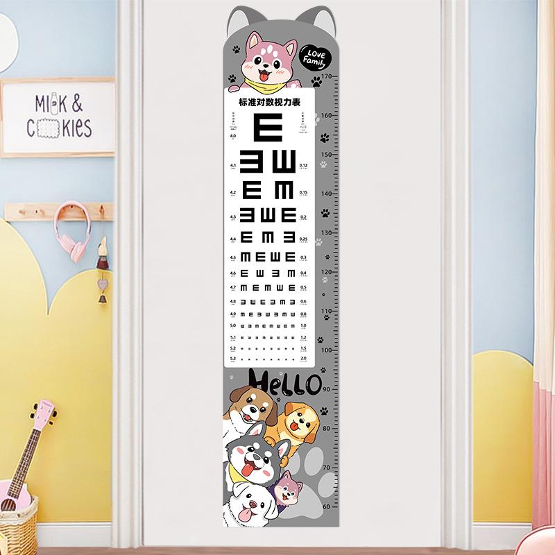 Cartoon Baby Height Sticker Measuring Height Ruler Wall Sticker Can Remove Height Sticker Standard Logarithmic Vision Meter