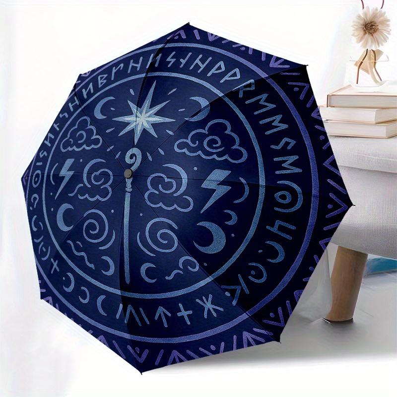 Enchanted Weather Symbol Rug: Mystical Decor for Any RoomUmbrella, Portable 3-Fold Compact Umbrella for Men & Women Gift