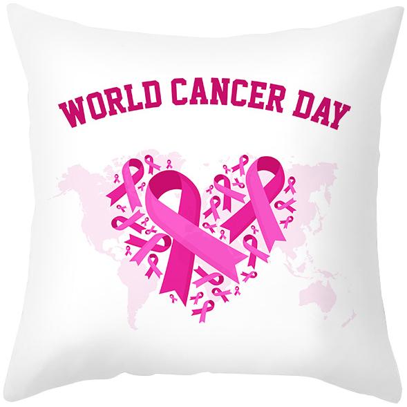 Peach Skin Pillow Cover Letter Ribbon Printing Sofa  Cushion  Household Goods