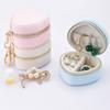 Mini Size Hanging Keychain Jewelry Box Portable Case Storage Case Mini Jewelry Box Display Organizer Heart-shaped Design
