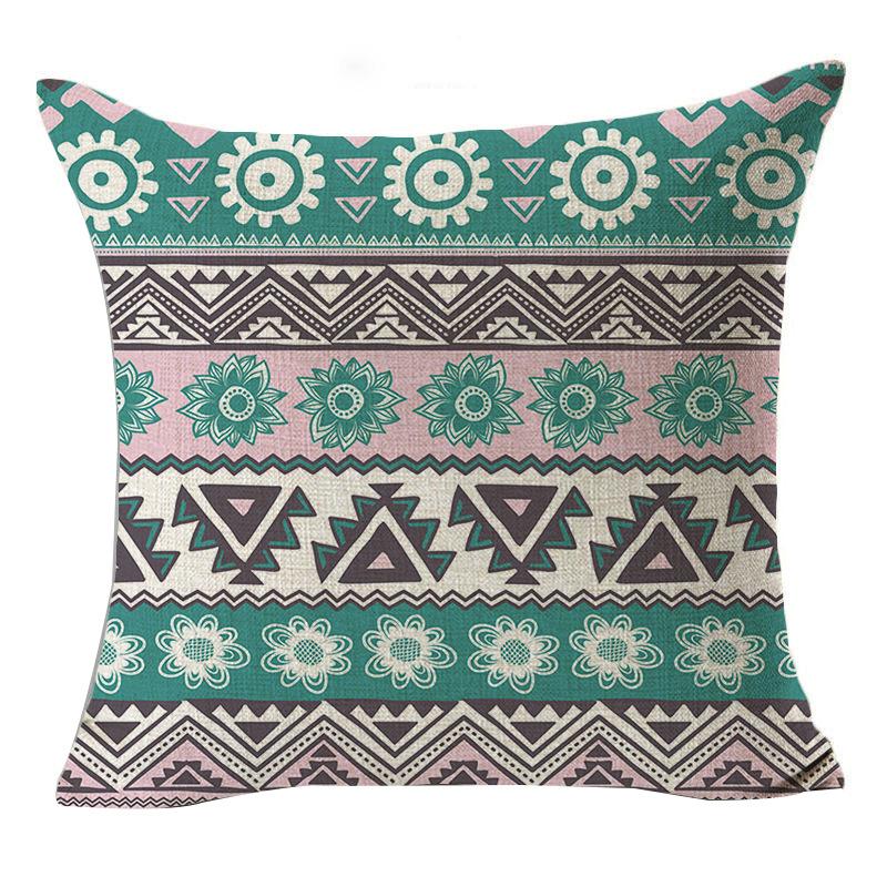 Geometric Cushion Cover Creative Simple Office Linen Pillow Case Modern Style Waist