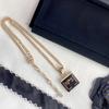 Set Bijuterii de Modă de Marcă Pentru Femei Lanț Gros Petrecere Sticluță de Parfum Choker Cercei Rășină Literă Unică 5 Lanț de Cupru