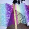 20.5cm wide Elastic Eyelash Lace, Stretch Sewing Lace Fabric for Lingerie, Bra, Underwear, Garment, Crafting