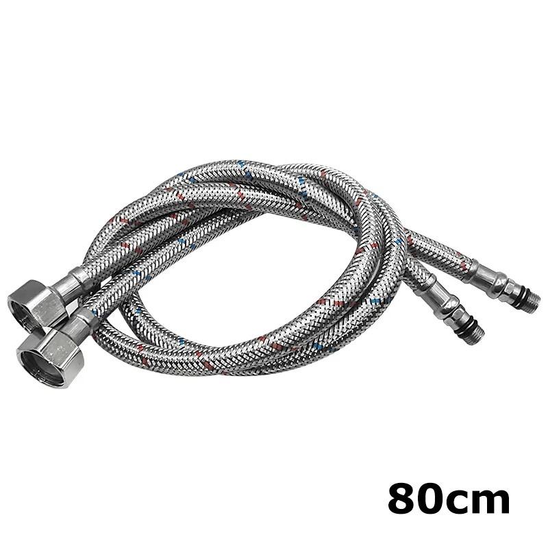 Water Heater High Pressure Explosion-proof Water Pipe 304 Stainless Steel Braided Pipe  Basin Faucet Pointed Water Inlet Hose