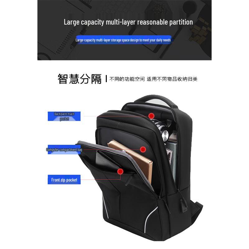 Lingjing Men's 16-inch Business Laptop Backpack