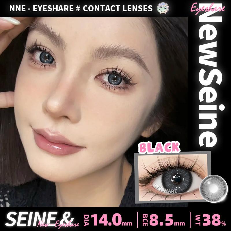 Eyeshare 1 Pair Black Series Contact Lenses for Eyes Big Dark Black Color Lenses Yearly Cosmetics