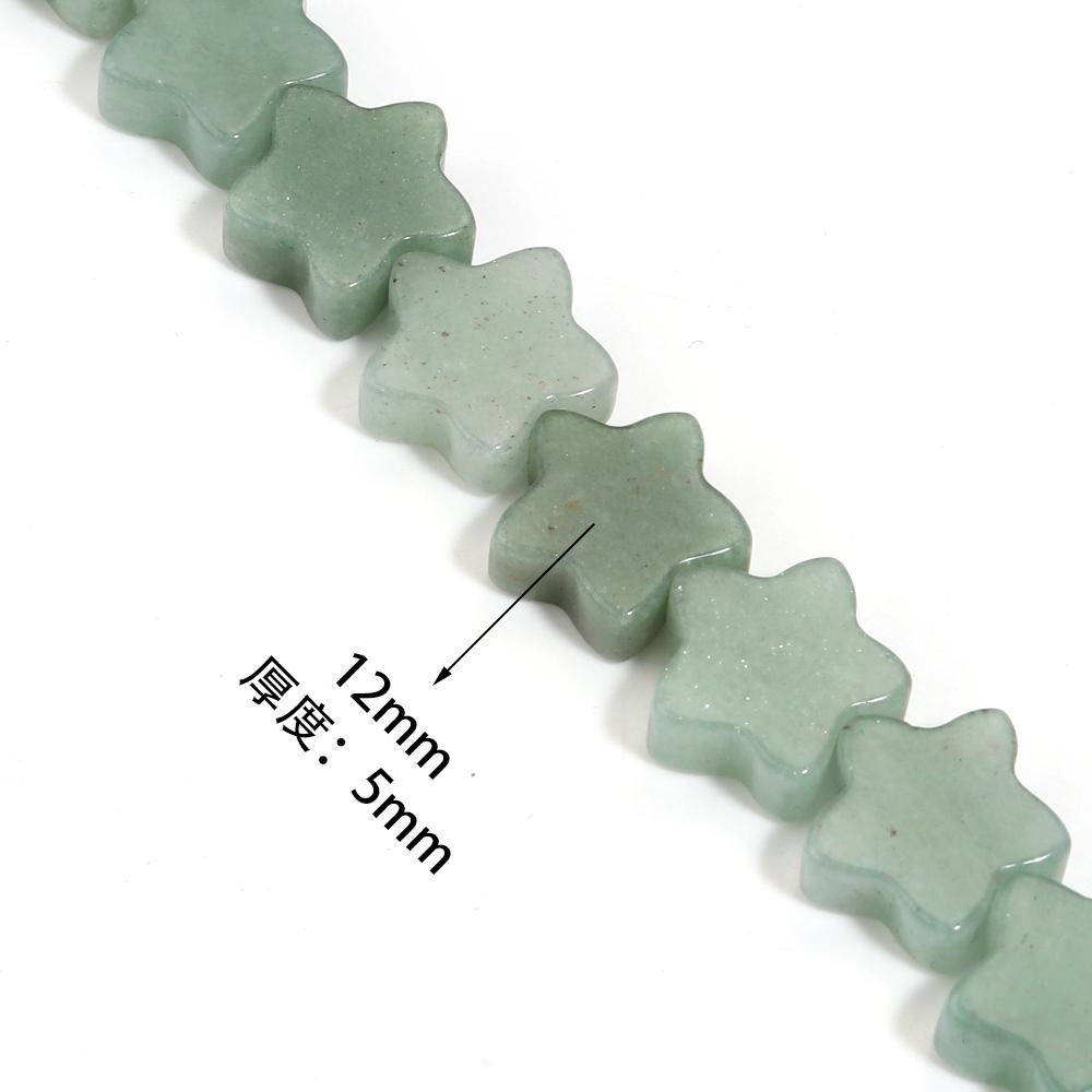 Natural Stone Beads 12mm Colorful Star Loose Spacer Beads for Jewelry Making DIY Handmade Bracelet Necklace Keychain Accessories