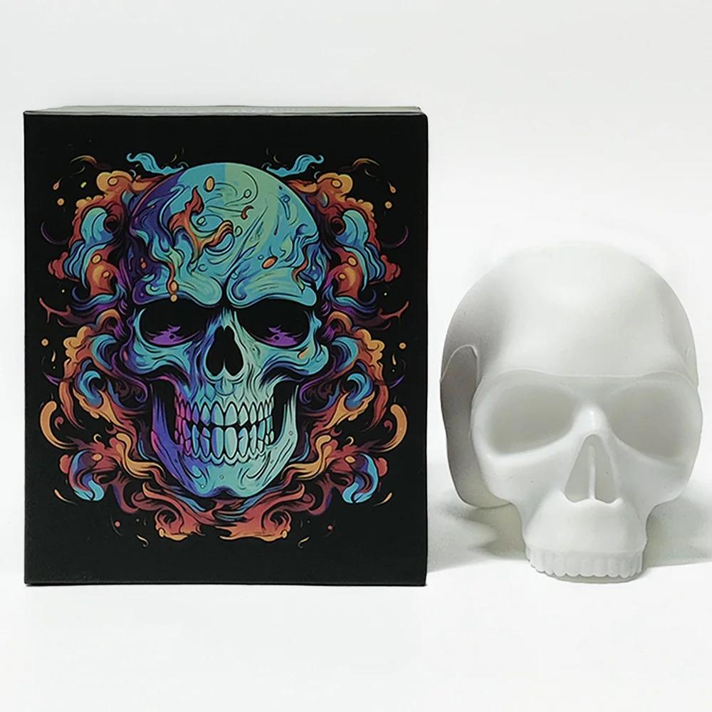 DIY Silicone Skull Tattoo Practice Tattoo Supplies Makeup Accessories Beauty 3D Head Blank Embroidery Tattoo for   Artists
