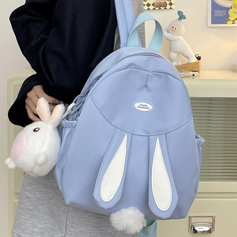 Cute Girl Backpack Middle School Students High School Students Bag Simple and Versatile New Bunny Tide Primary School Backpack
