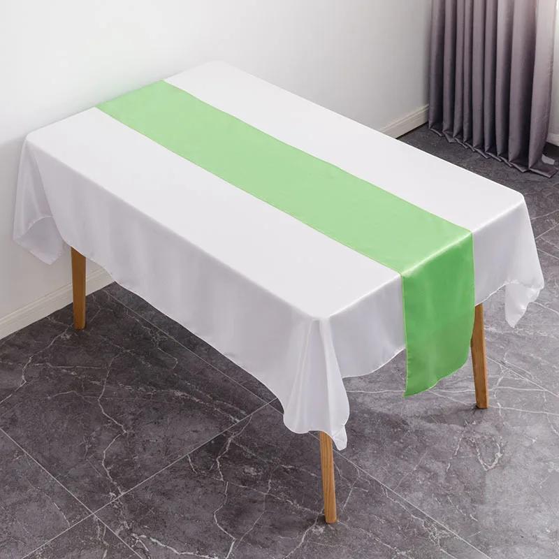 10Pcs Satin Table Runner 30cm X 275cm Wedding Party Supply Christmas Home Modern Coffee Dining Luxury Table Decoration