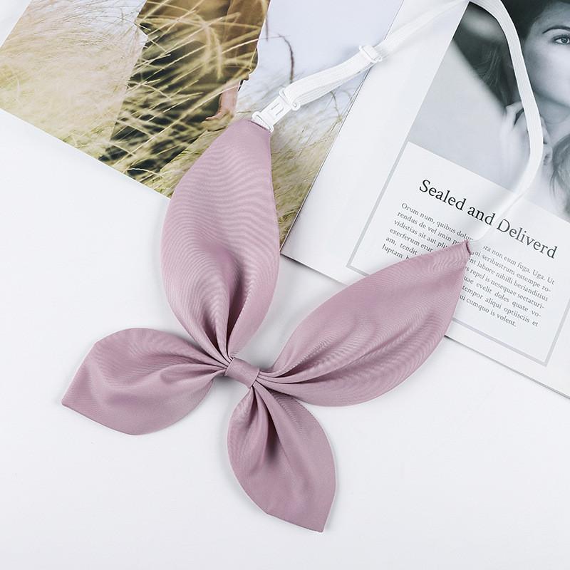Solid Color Rabbit Ear Shape Butterfly Bow Tie Student Uniform Accessories