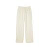 Skechers Sports Lifestyle Series Loose Straight High-Waisted Casual Pants Women Bottoms Tofu-White L124W036-0211