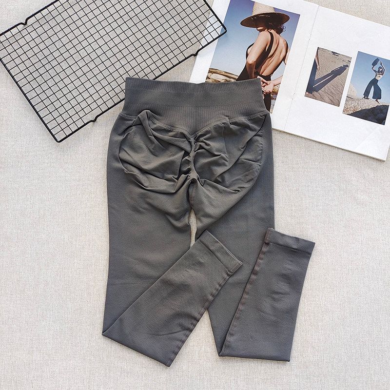 Really Show Off Your Butt! European and American Style Three-Section Waist New Peach Butt-Lifting Tight Yoga Pants Sports Fitness Long Pants for Women