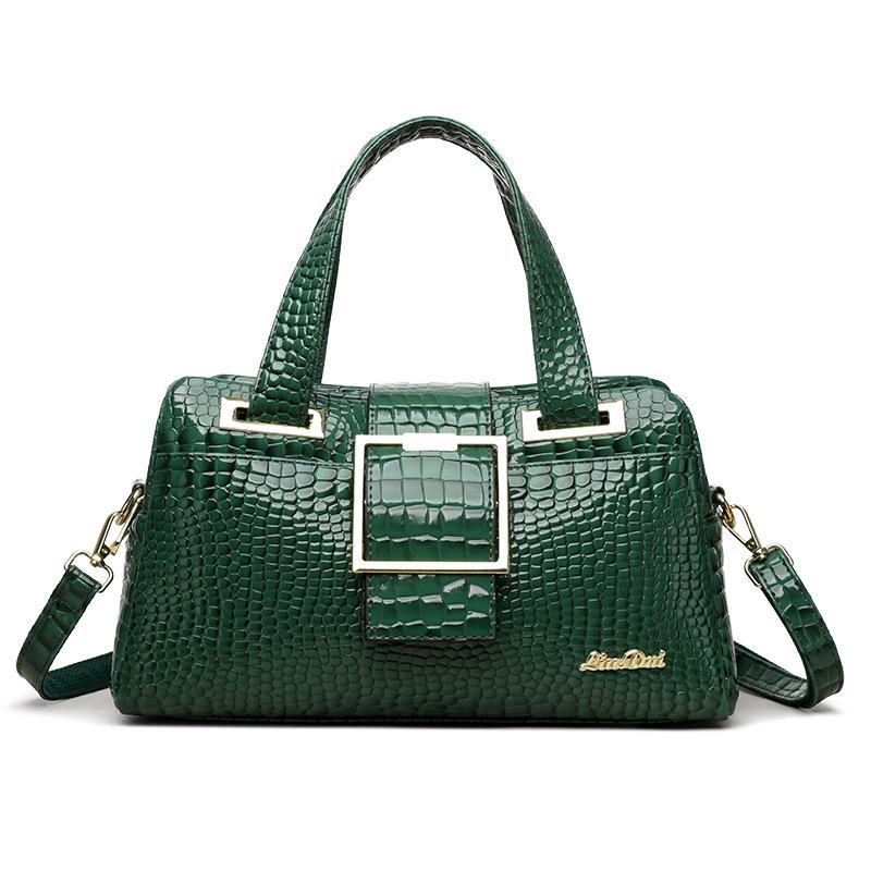 Nowa Torba Bostonka Stylowa Jednolity Kolor Torba dla Mamy w Średnim Wieku Przenośna Torba na Ramię Crossbody