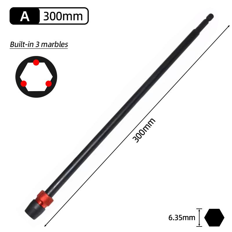 75/100/150/300mm Multiple Sizes 1/4Inch Hex Quick Release Electric Screwdriver Extension Bit Holder Drill Bit Rod Bar Hand Tools