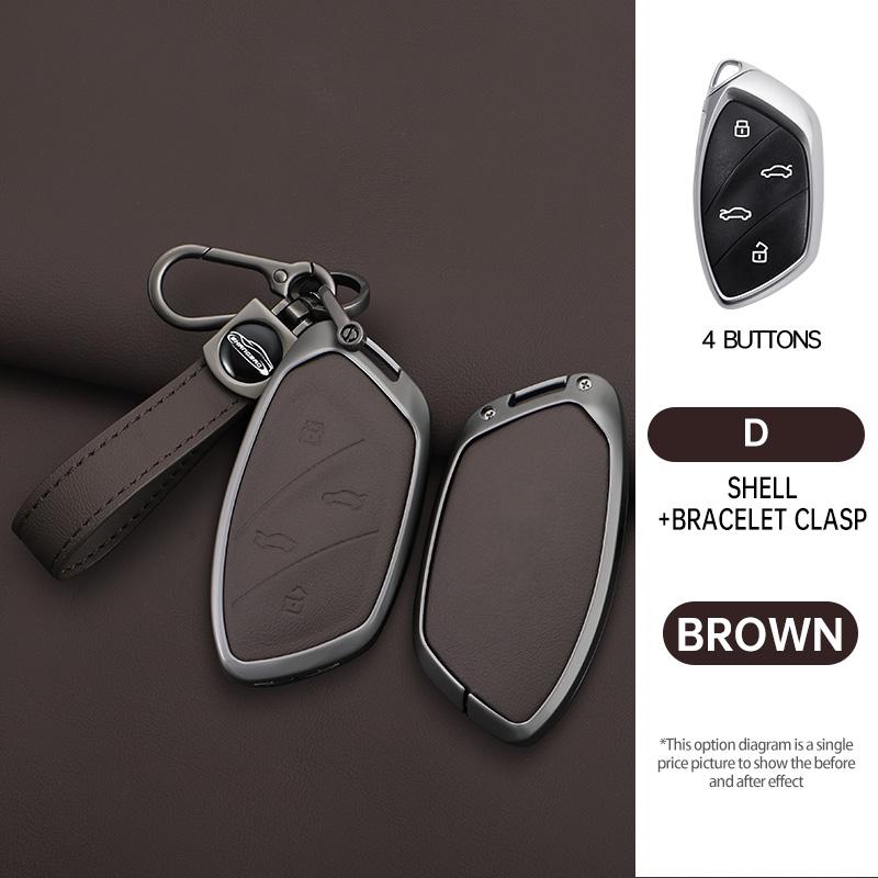 

Alloy Leather Car Key Case Cover For Roewe RX5 I6 I5 RX3 RX8 ERX5 ang MG ZS EV MG6 EZS HS EHS MARVEL X MARVEL R Electric 2021