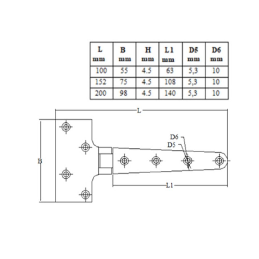 Heavy Duty Marine Grade T Hinges No Noise Heavy Duty Hinges Lockers Tee Hinges  Shed Door