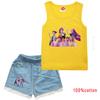 Bambina Ragazza Anime Cartone Animato Super Star Rumi Zoey Mira Cantante POP Stampa Casual Senza Maniche Canottiera Pantaloncini di Jeans Set di Vestiti