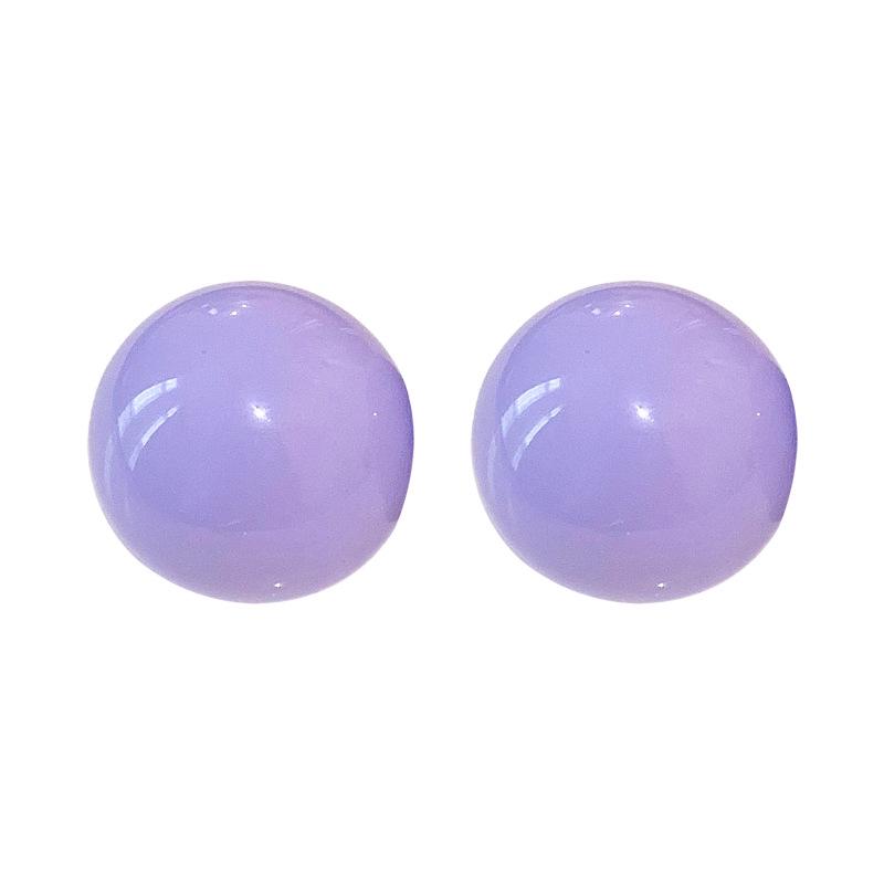 Srebrne Kolczyki Sztyfty Geometryczna Sfera dla Kobiet - Koreański Słodki Design, Unikalne i Wszechstronne