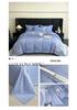 Elegant Long-Staple Cotton 4-Piece Bedding Set: Pure Cotton Fitted Sheet, Embroidered Duvet Cover, Luxury Feel