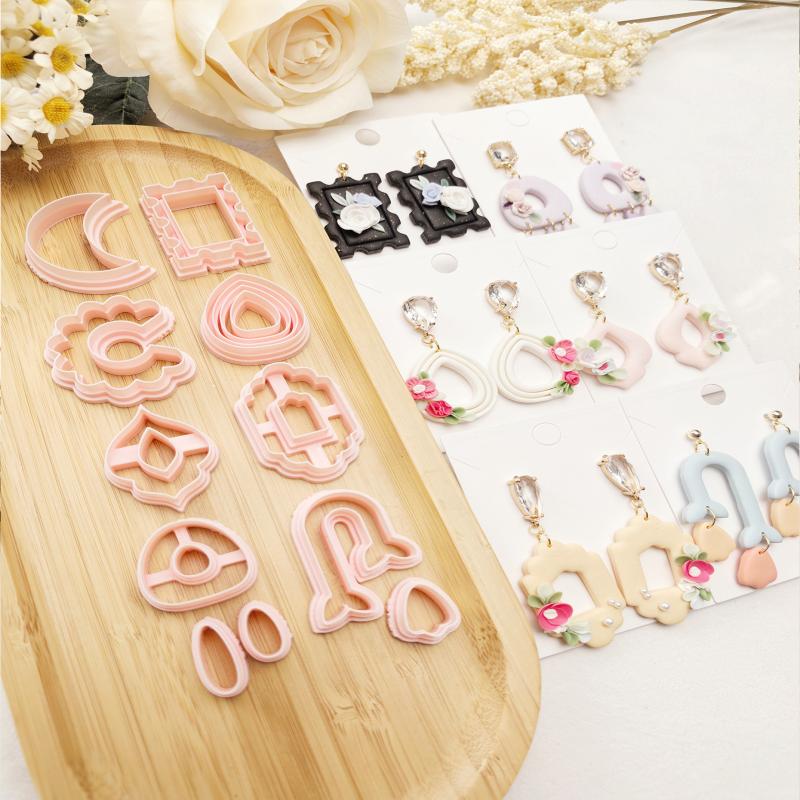 Unique Shaped Polymer Clay Molds Clay Cutting Molds Tools For Diy Earring Jewelry Ornaments