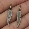 Feathers Leaf Nature Charm Antique Bronze Zinc Alloy Jewelry Making Supplies Bracelet Making Style Pendants