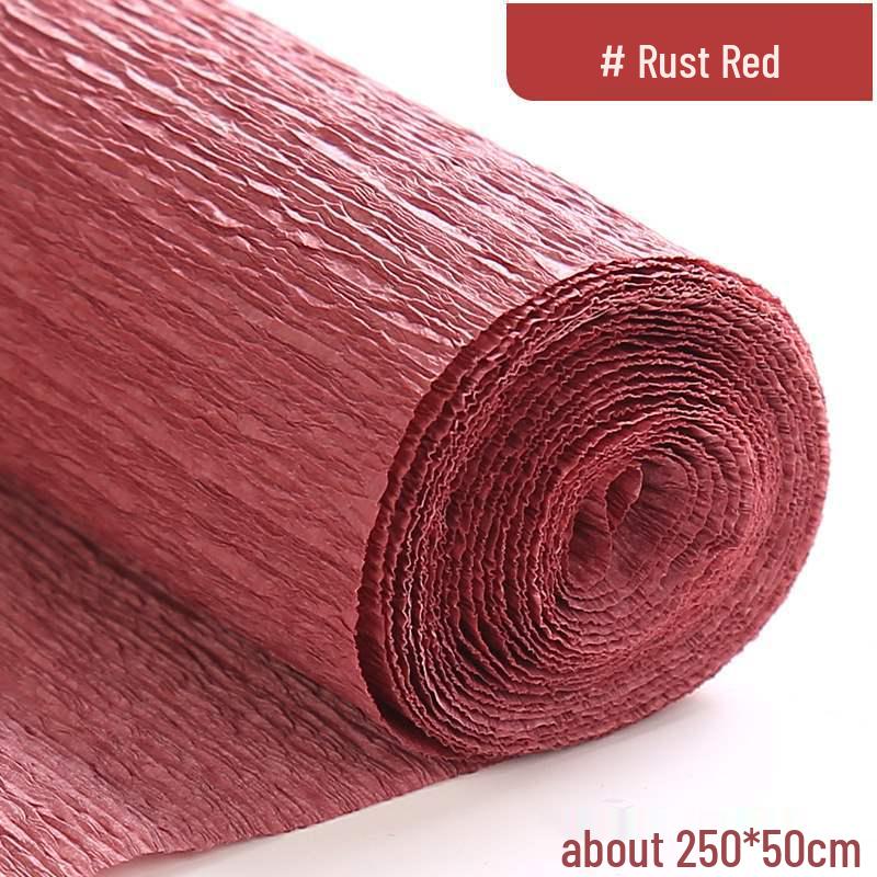 Thickened Colored Crepe Paper for DIY Flower Making: Pleated, Rolled Edge Handmade Material.