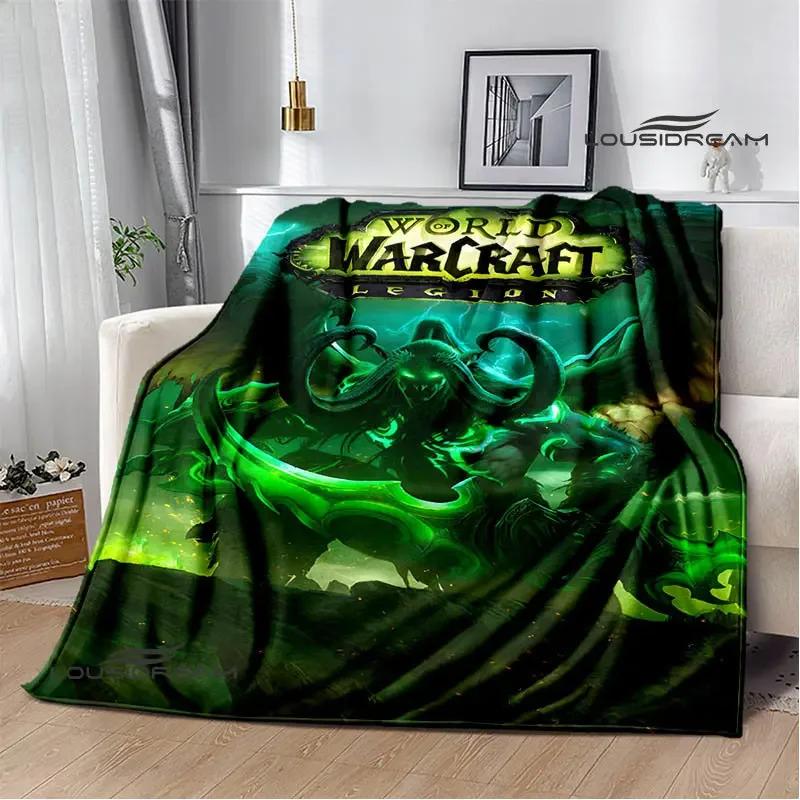 Game World of Warcraft Printed Blanket Kids Warm Flannel Soft and Comfortable Blankets Home travel blanket birthday gift