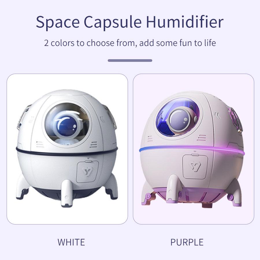 Space Capsule Air Humidifier 220ML Colorful Night Lamp For Birthday Christmas Gift Home Bedroom Decoration Atmosphere Lighting