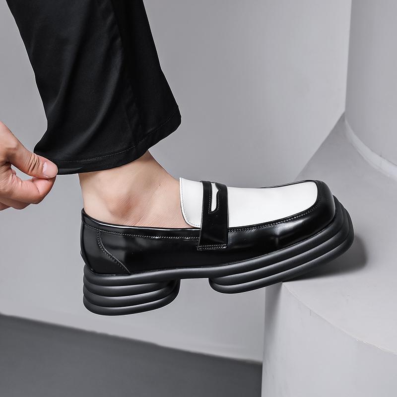 Leather Casual Shoes Men Loafers Luxury Design Slip On Male Dress Shoes Leisure Style Big Size Good Wear-resistant Sole