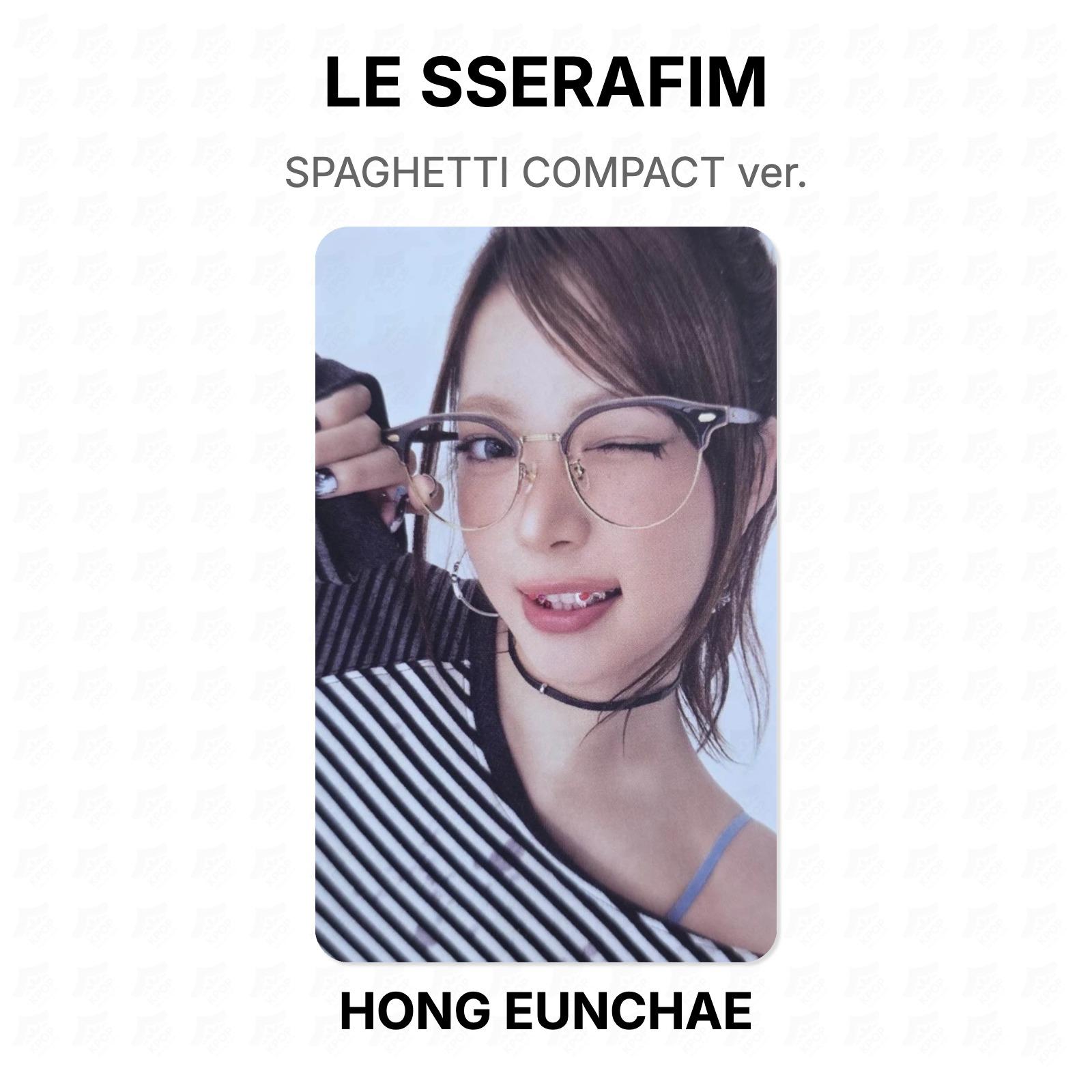 LE SSERAFIM SPAGHETTI COMPACT версия. Официальная фотокарта HONG EUNCHAE 02