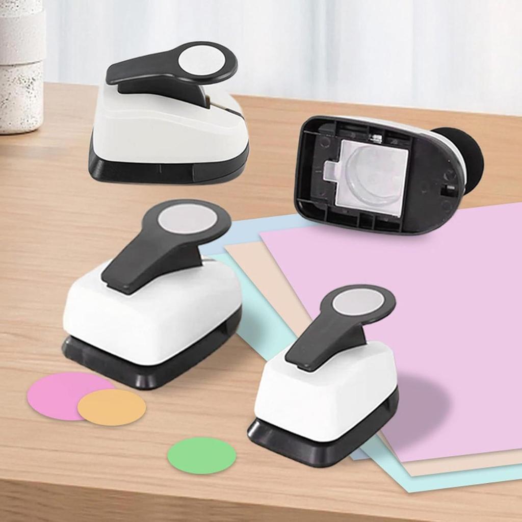 Round Hole Punch & Embossing Tool Precision Craft Cutter Multi-Shape for Scrapbook Cards Envelopes School Office Planner Making