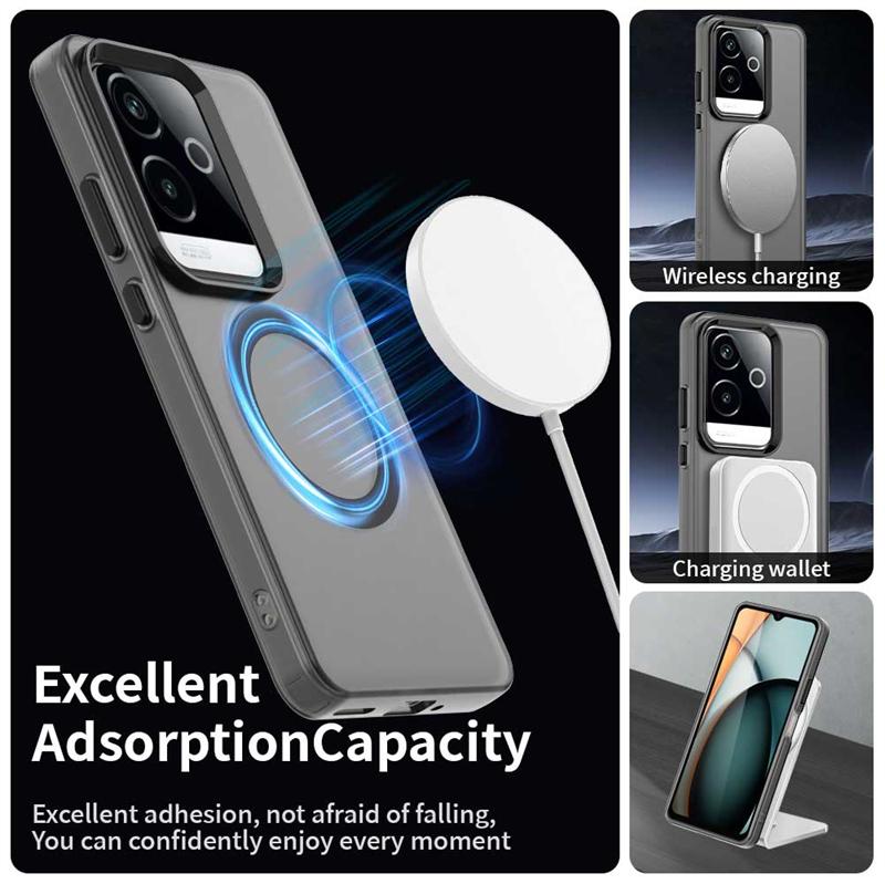 Transparent Case For Realme GT 6 China Case Realme GT6 Magnetic Adsorption Wireless Charge Back Cover For Realme GT 6 China Case
