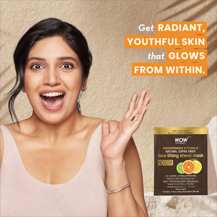 Wow Skin Science Vitamin C Sheet Mask, Pack of 3