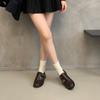 Retro brown carved loafers women's 2025 new autumn platform small leather shoes Doudou shoes British single shoes women's shoes