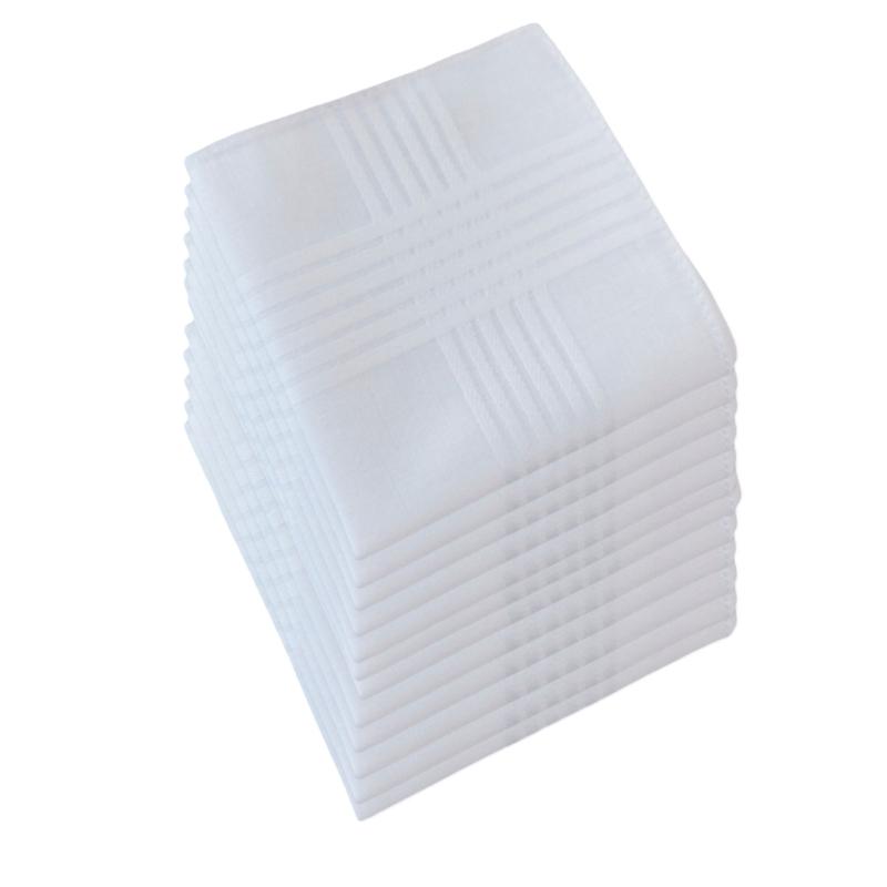 Multipurpose 40cm Cotton Square Towel 12PCS Handkerchiefs for Reception Event Banquet Wedding Occasion Guest Towel 1 белый